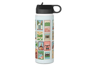 stainless steel water bottle with photo